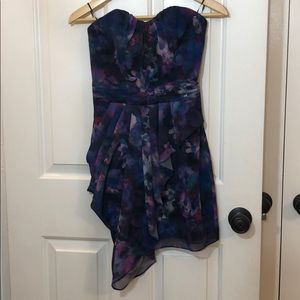 Floral strapless dress